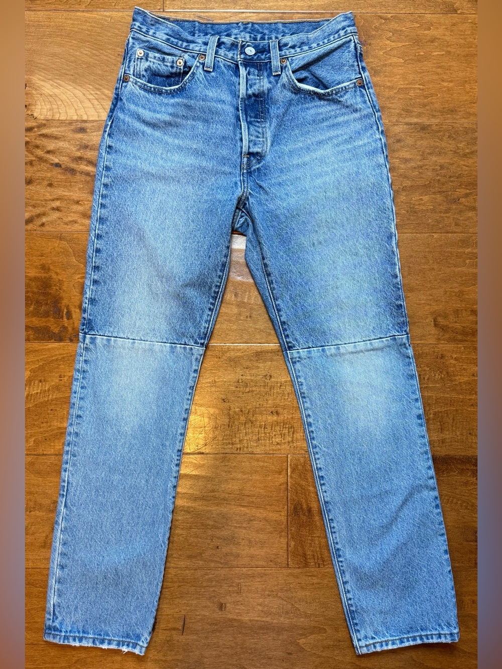 Levi’s 501 150 Button Fly Straight Leg Jeans Seam Detail